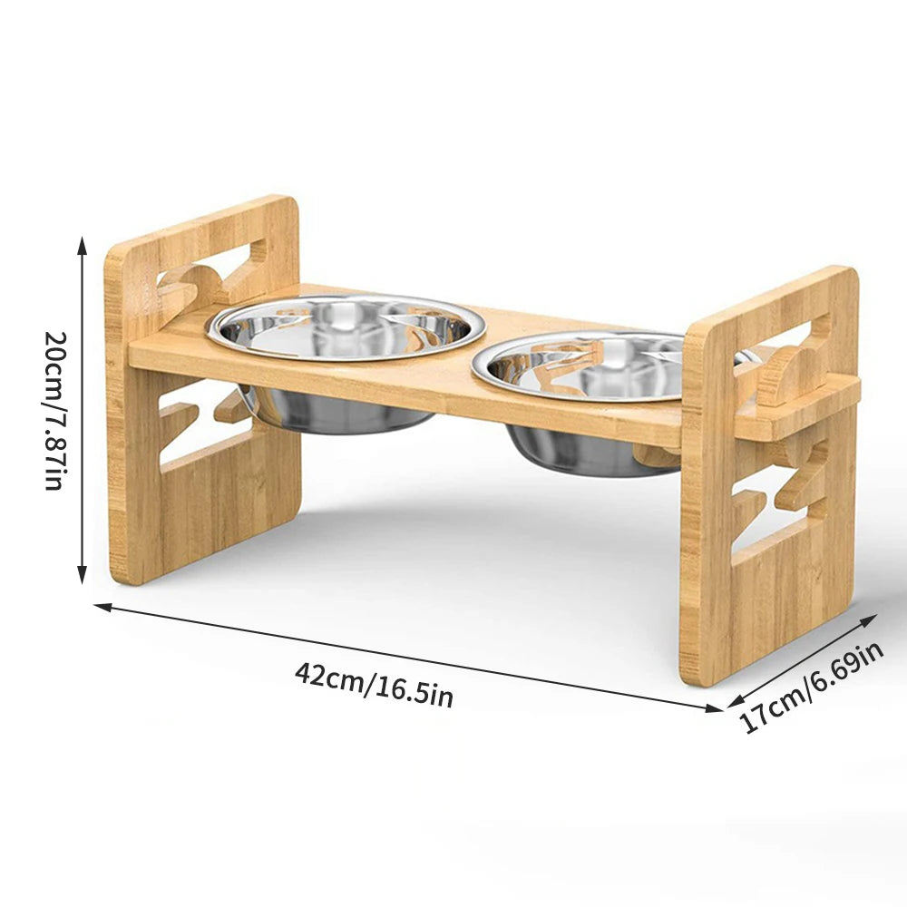 CustomFit Pet Wood Bowl