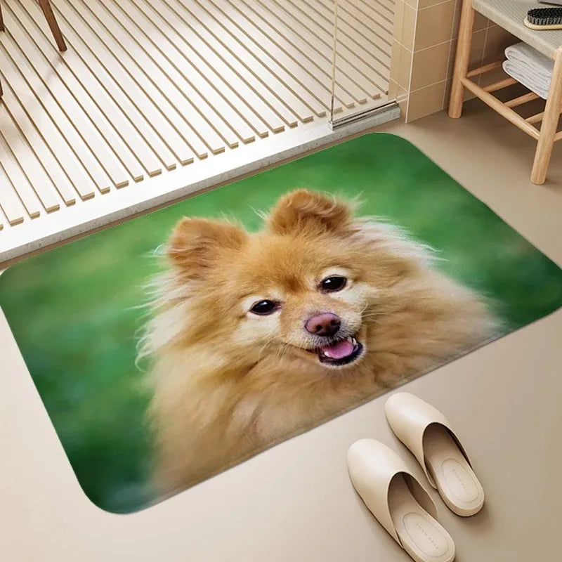 Pomeranian Dog Door Mat