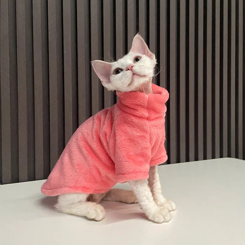 Turtleneck Cat Sweater Coat