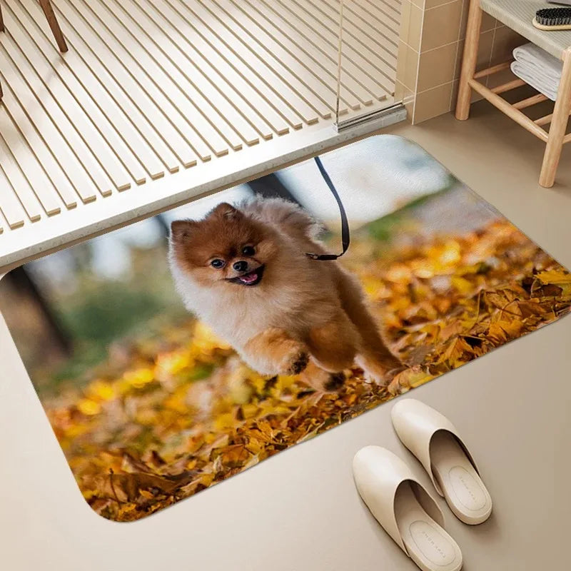 Pomeranian Dog Door Mat