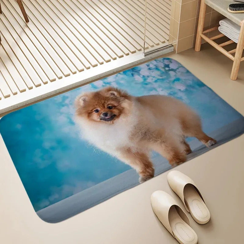 Pomeranian Dog Door Mat