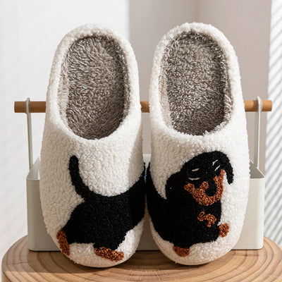 Cute Dog Plush Slippers