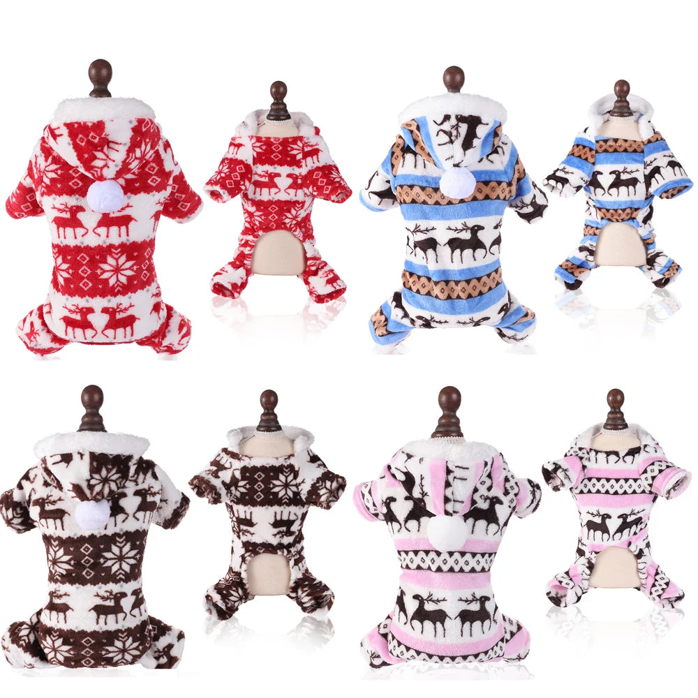 Warm Christmas Dog Pajamas