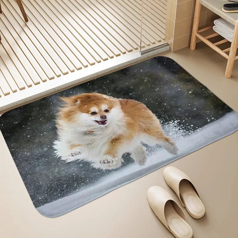 Pomeranian Dog Door Mat