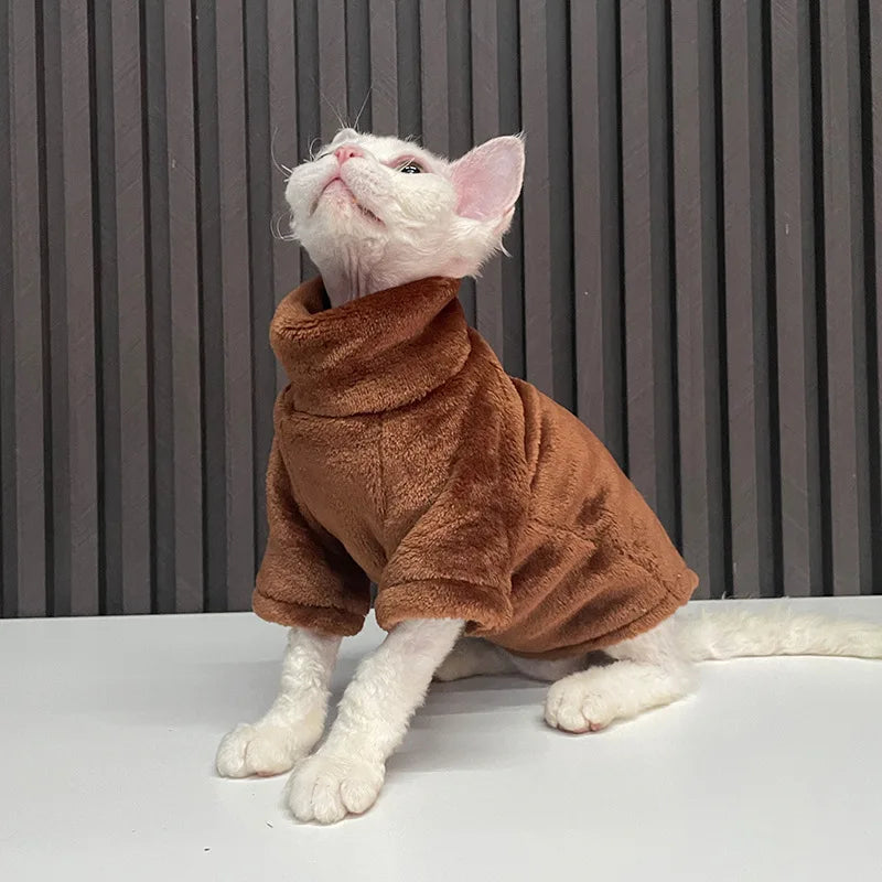 Turtleneck Cat Sweater Coat