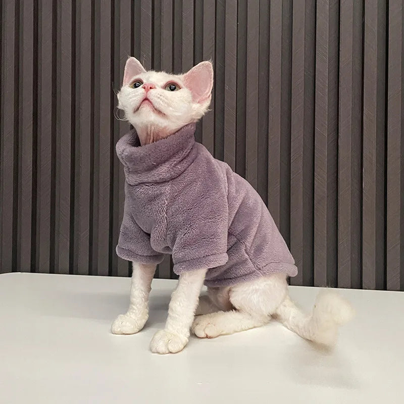 Turtleneck Cat Sweater Coat