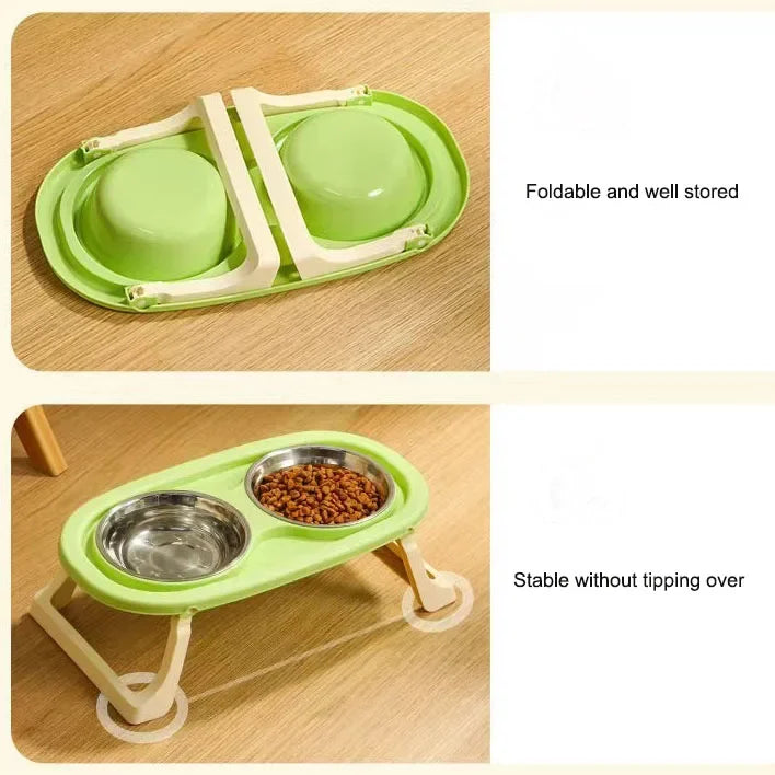 Foldable Cat Feeder Bowl