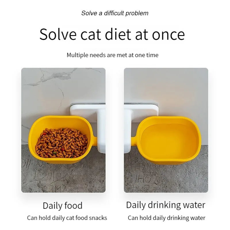 Wall Mounted Double Cat Bowl