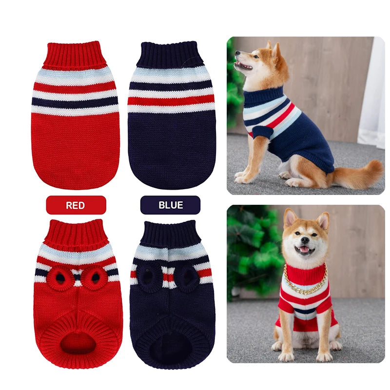Winter Stripes Dog Sweater