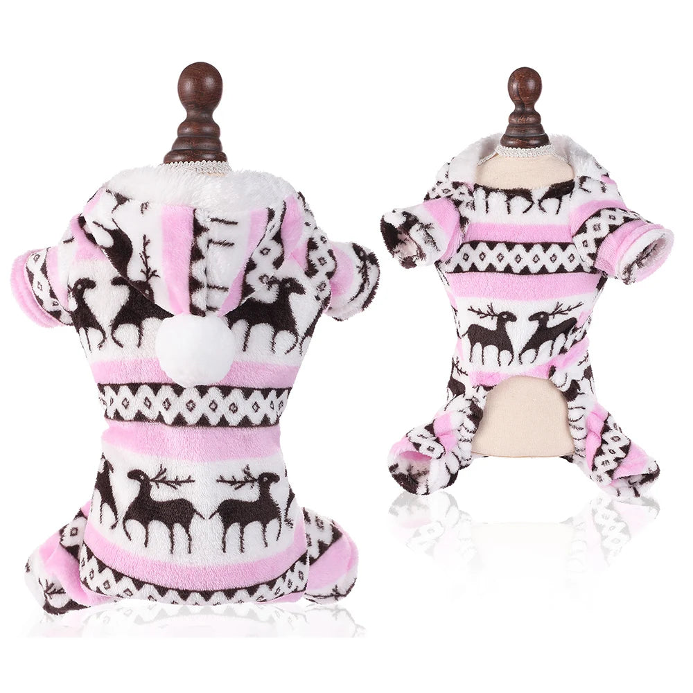Warm Christmas Dog Pajamas