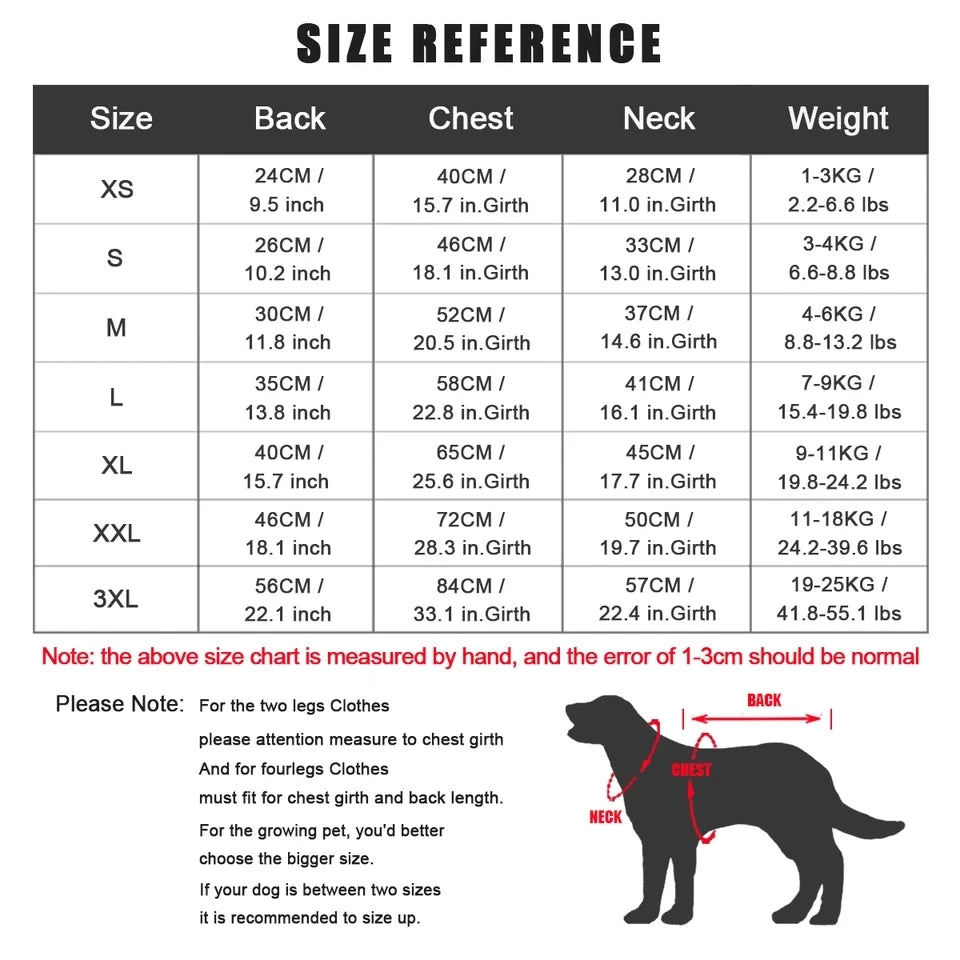 Winter Dog Jacket Reflective Warm Coat