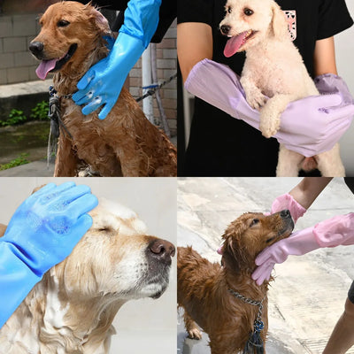 Dog Grooming Silicone Gloves