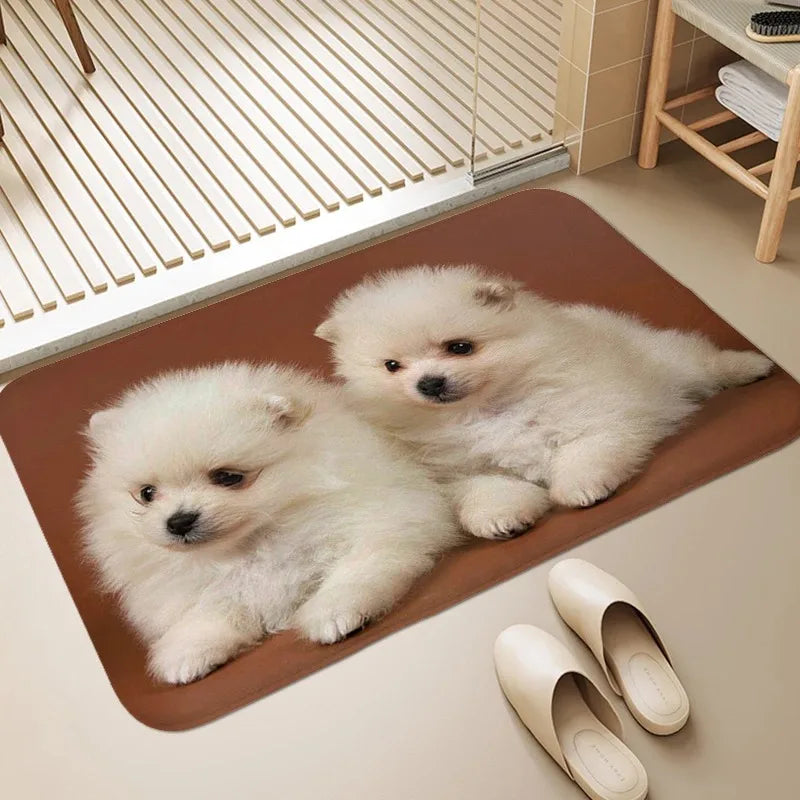 Pomeranian Dog Door Mat