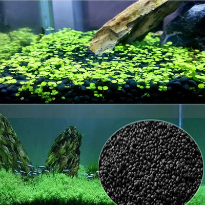 Black Aquarium Sand Decor
