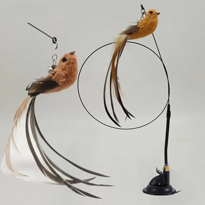 Interactive Feather Bird Cat Toy