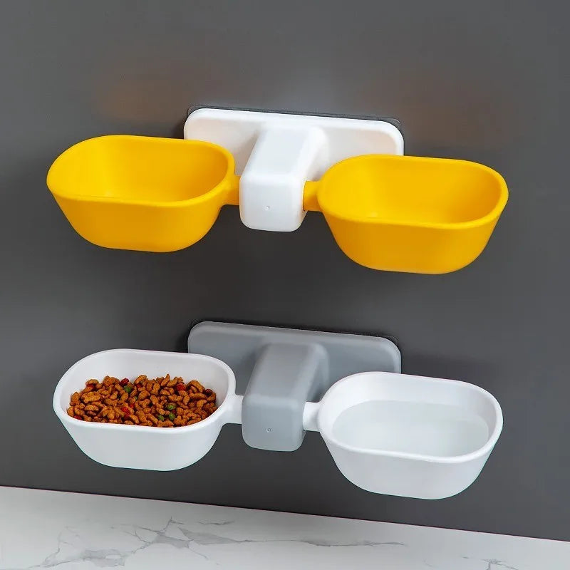 Wall Mounted Double Cat Bowl