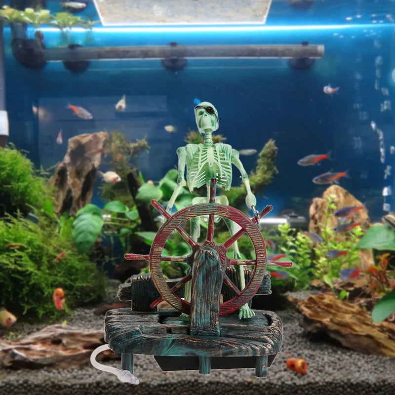 Pirate Skull Aquarium Decor