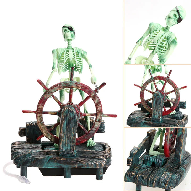 Pirate Skull Aquarium Decor