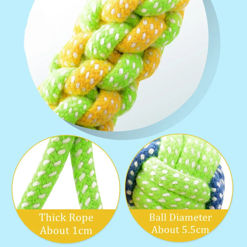 Interactive Cotton Dog Toy Rope