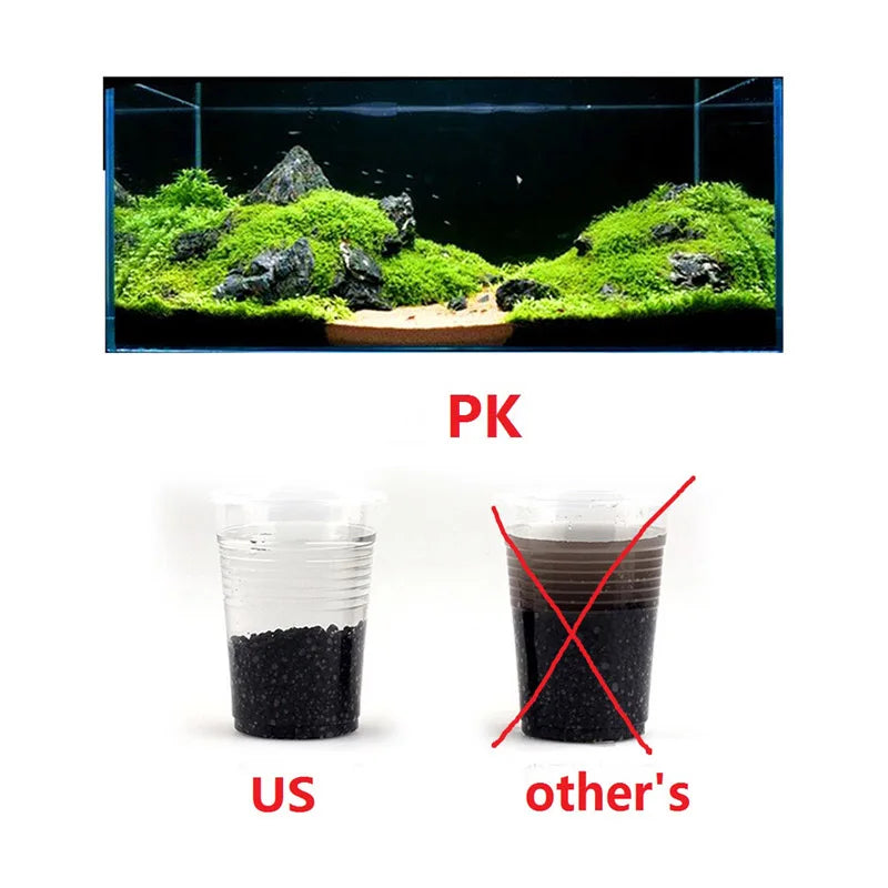 Black Aquarium Sand Decor