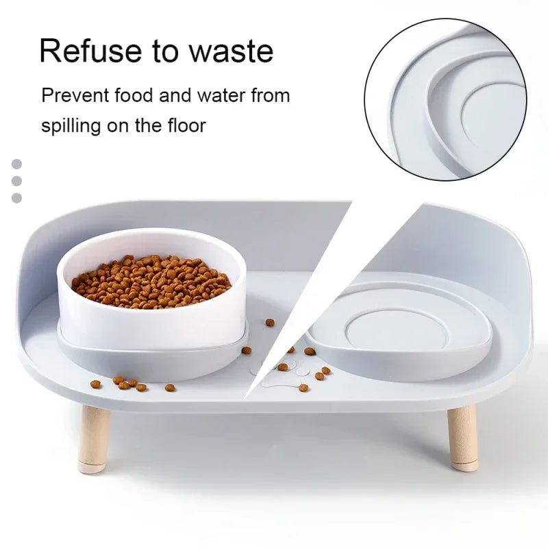Adjustable Double cat Feeder