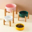 Ceramic Cat Bowl with Stand