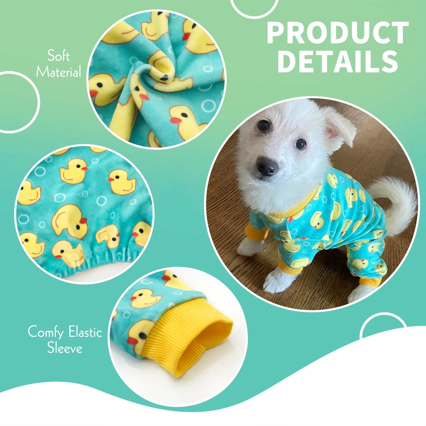 Yellow Duck Pajamas for Dogs