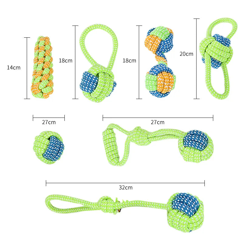 Interactive Cotton Dog Toy Rope