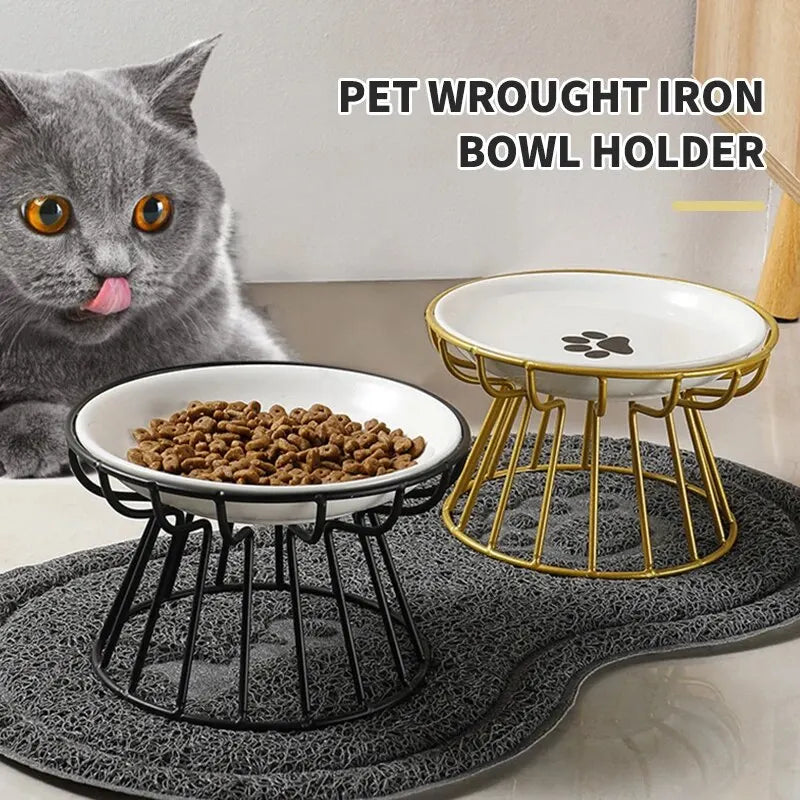 Pet Ceramic Bowl with Rack