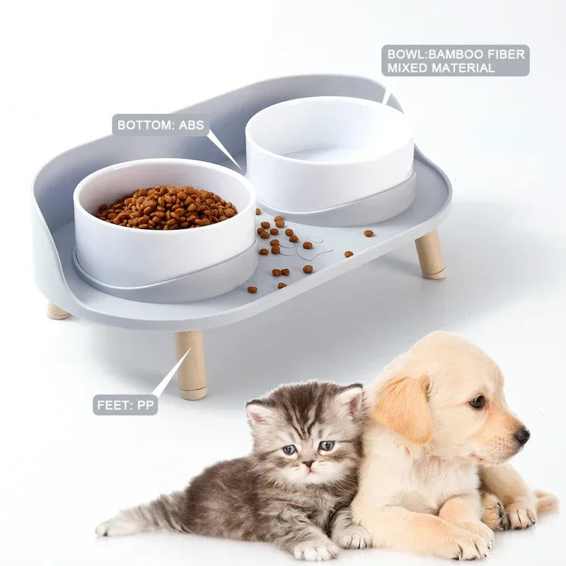 Adjustable Double cat Feeder