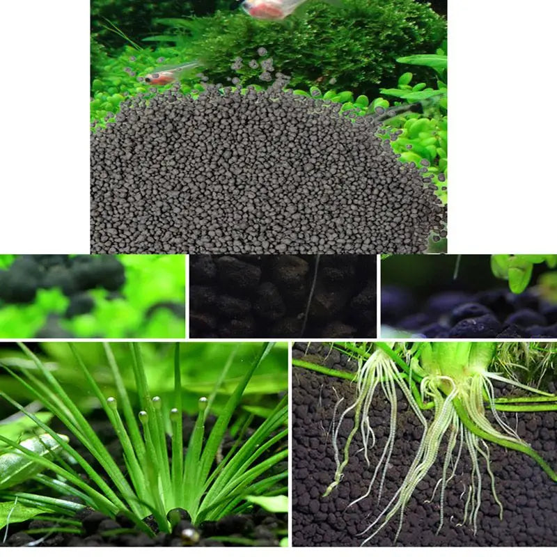 Black Aquarium Sand Decor