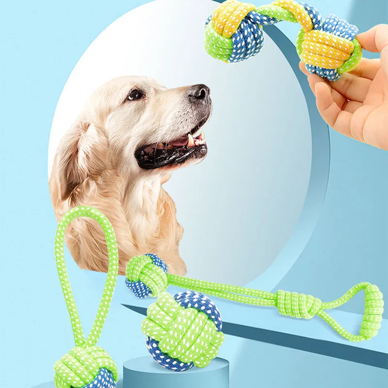 Interactive Cotton Dog Toy Rope