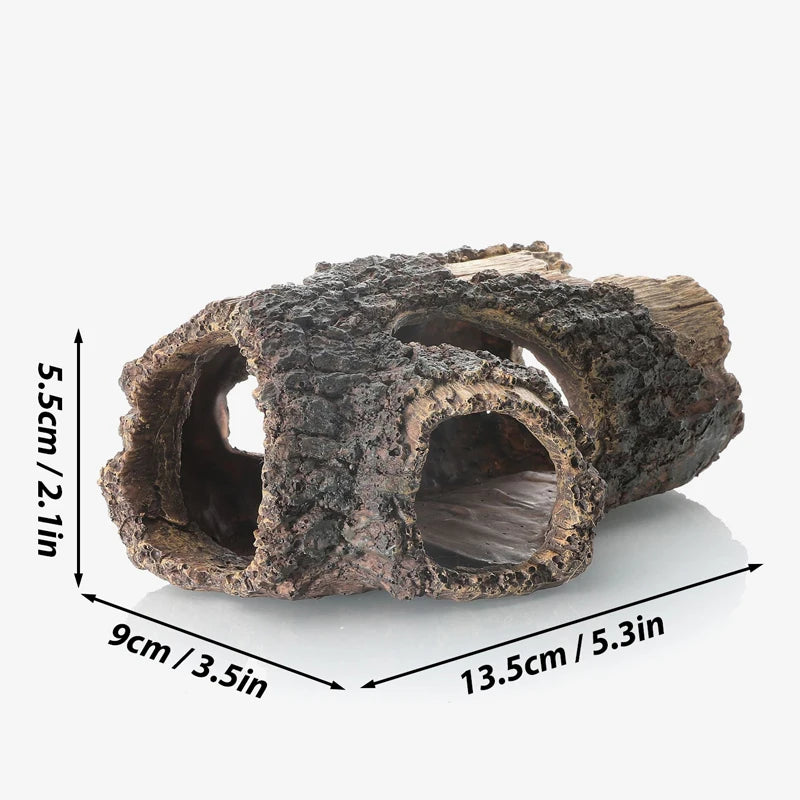 Hollow Log Aquarium Decor